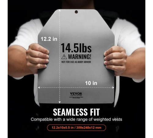 Плити для вагового жилета VEVOR Curved 13,16 кг