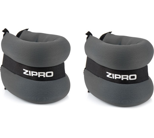 Обтяжувачі для щиколотки та зап'ястя Zipro 1,5 кг (2 шт.), сірий Обтяжувачі для щиколотки та зап'ястя Zipro 1,5 кг (2 шт.), сірий