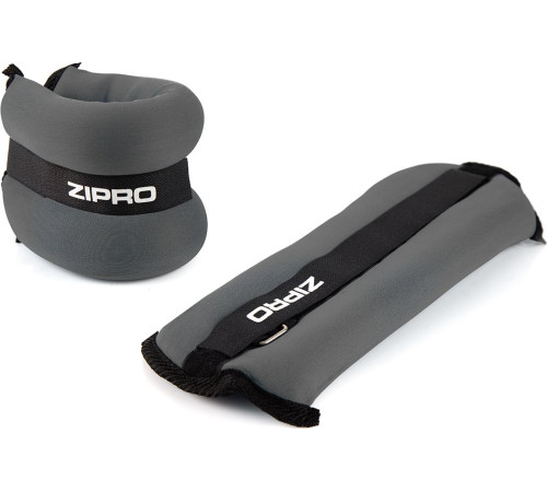 Обтяжувачі для щиколотки та зап'ястя Zipro 1,5 кг (2 шт.), сірий Обтяжувачі для щиколотки та зап'ястя Zipro 1,5 кг (2 шт.), сірий