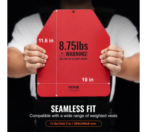 Плити для вагового жилета VEVOR 7,94 кг, червоні