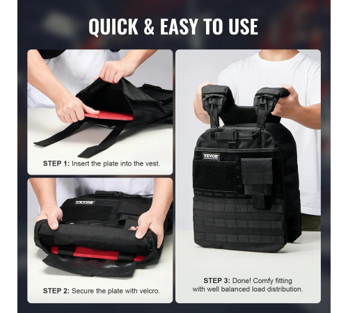 Плити для вагового жилета VEVOR 7,94 кг, червоні