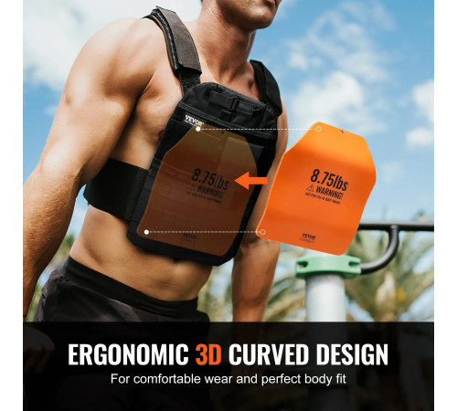 Плити для вагового жилета VEVOR 7,94 кг, оранджеві