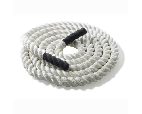 Канат тренувальний для кросфіту 9м Battle Rope White WCG 50х9