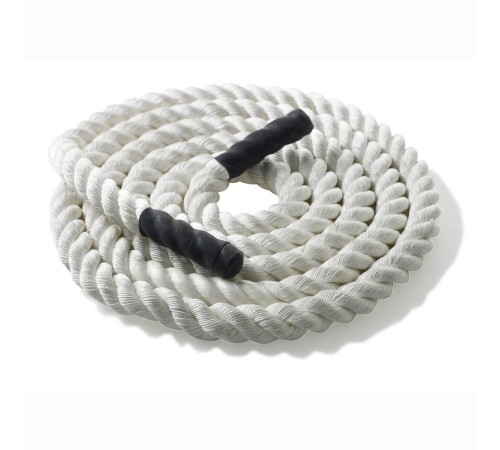 Канат тренувальний для кросфіту 9м Battle Rope White WCG 50х9