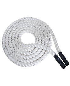 Канат тренувальний для кросфіту 12м Battle Rope White WCG 50х12