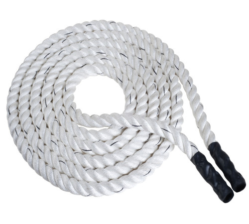 Канат тренувальний для кросфіту 12м Battle Rope White WCG 50х12 Канат тренувальний для кросфіту 12м Battle Rope White WCG 50х12