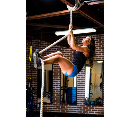 Канат тренувальний для кросфіту 12м Battle Rope White WCG 50х12 Канат тренувальний для кросфіту 12м Battle Rope White WCG 50х12