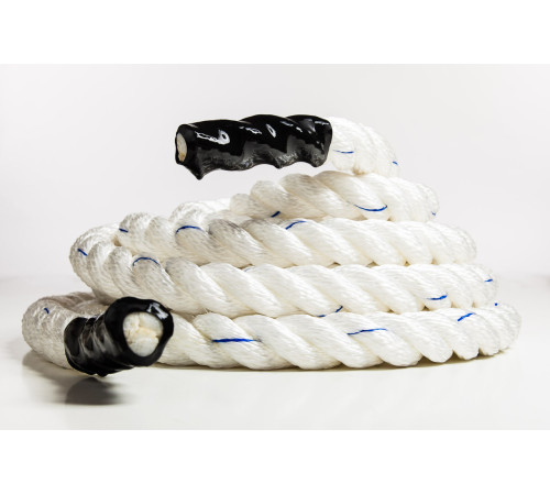Канат тренувальний для кросфіту 6м Battle Rope White WCG 50х6 Канат тренувальний для кросфіту 6м Battle Rope White WCG 50х6