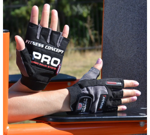 Рукавички для фітнесу Power System PS-2300 Fitness XS, чорно-сірі