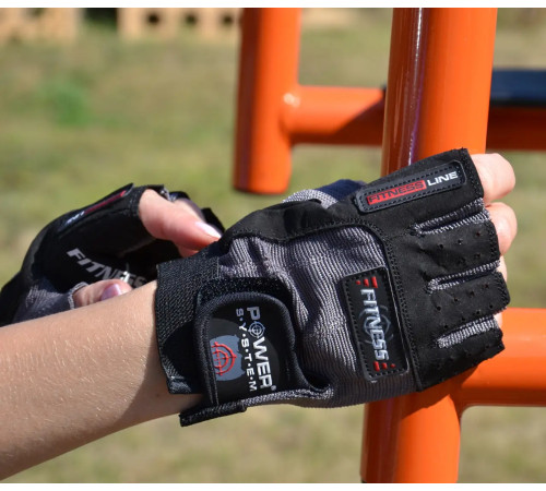 Рукавички для фітнесу Power System PS-2300 Fitness XS, чорно-сірі