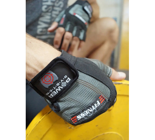 Рукавички для фітнесу Power System PS-2300 Fitness XS, чорно-сірі