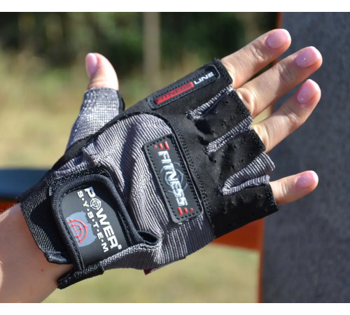 Рукавички для фітнесу Power System PS-2300 Fitness XL, чорно-сірі