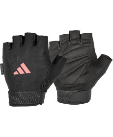 Рукавички для тренінгу Adidas Essential Adjustable Gloves розмір M, чорно-рожеві