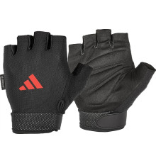Рукавички для тренінгу Adidas Essential Adjustable Gloves розмір XL, чорно-червоні