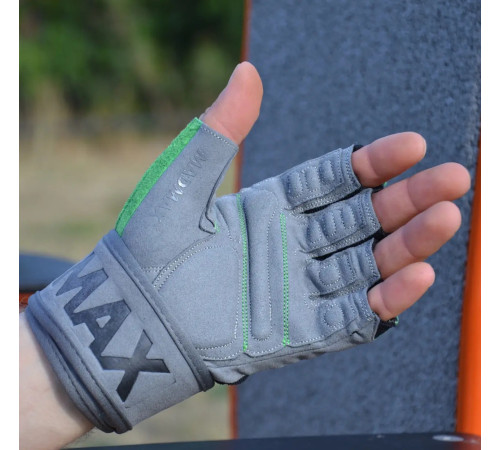 Рукавички для фітнесу MadMax MFG-860 Wild розмір L, сіро-зелений