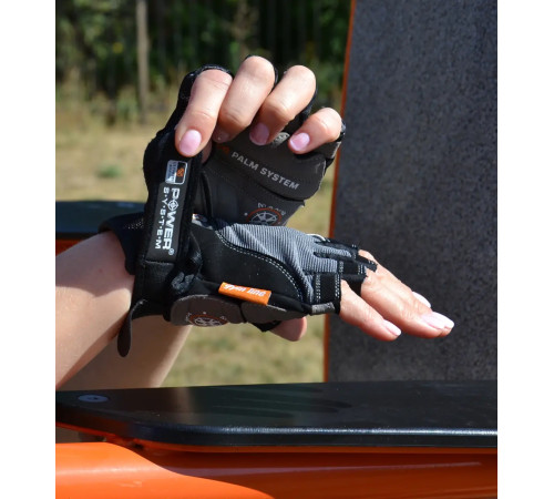 Рукавички для фітнесу чоловічі Power System PS-2580 L, чорно-сірі