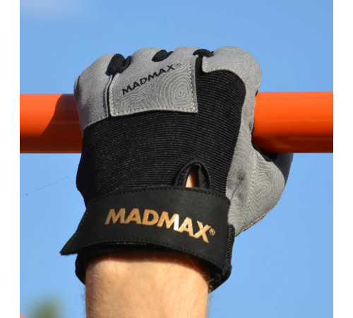 Рукавички для фітнесу MadMax MFG-871 Damasteel розмір XL, сіро-чорні
