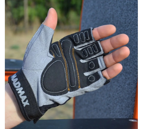 Рукавички для фітнесу MadMax MFG-871 Damasteel розмір XXL, сіро-чорні