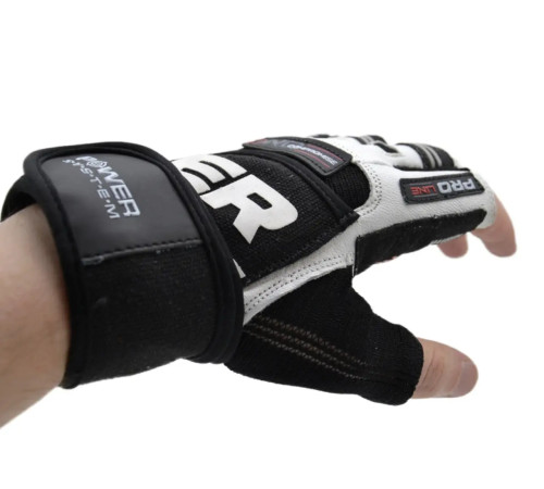 Рукавички для фітнесу Power System PS-2700 No Compromise L, чорно-білі