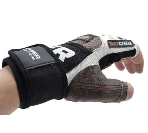 Рукавички для фітнесу Power System PS-2700 No Compromise L, сіро-білі