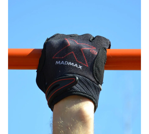 Рукавички для фітнесу MadMax MXG-103 X розмір L, сіро-чорні