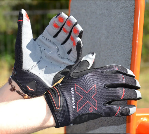 Рукавички для фітнесу MadMax MXG-103 X розмір L, сіро-чорні