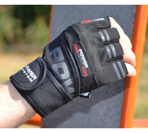 Рукавички для фітнесу Power System PS-2800 Power Grip L, чорні
