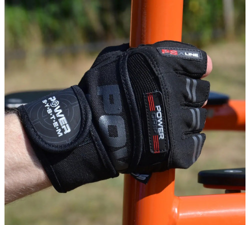 Рукавички для фітнесу Power System PS-2800 Power Grip L, чорні