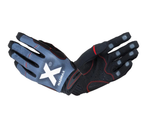 Рукавички для фітнесу MadMax MXG-102 X Gloves розмір XL, сіро-чорні