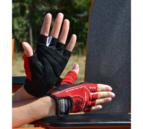 Рукавички для фітнесу Power System PS-2250E Pro Grip EVO XS, червоні