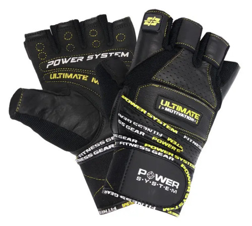 Рукавички для фітнесу Power System PS-2810 Ultimate Motivation XL, чорно-жовті