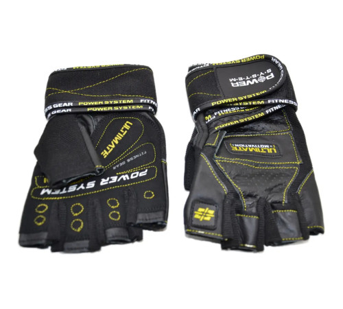Рукавички для фітнесу Power System PS-2810 Ultimate Motivation XL, чорно-жовті