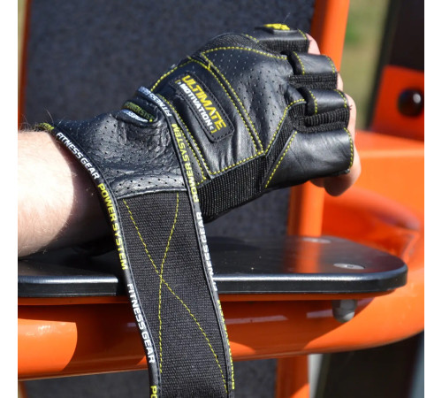 Рукавички для фітнесу Power System PS-2810 Ultimate Motivation XL, чорно-жовті