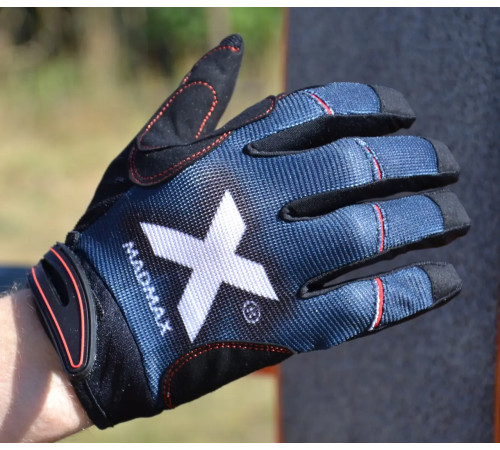 Рукавички для фітнесу MadMax MXG-102 X Gloves розмір S, сіро-чорні