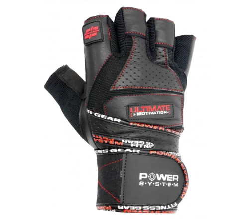 Рукавички для фітнесу Power System PS-2810 Ultimate Motivation L, чорно-червоні