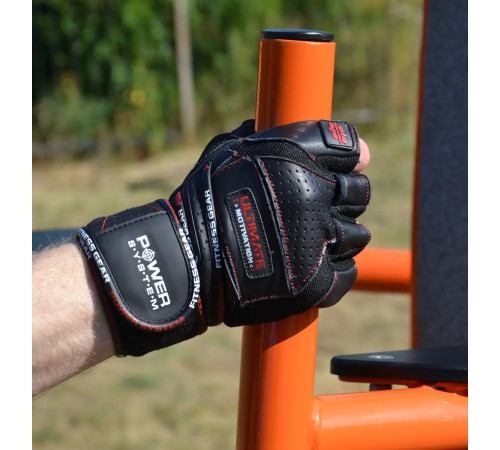 Рукавички для фітнесу Power System PS-2810 Ultimate Motivation XL, чорно-червоні