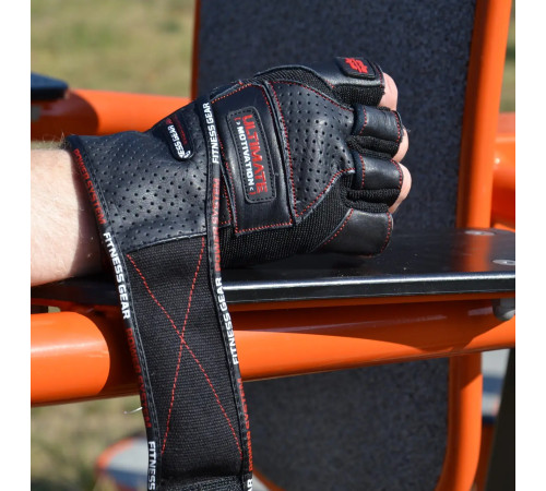 Рукавички для фітнесу Power System PS-2810 Ultimate Motivation XL, чорно-червоні