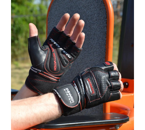 Рукавички для фітнесу Power System PS-2810 Ultimate Motivation XL, чорно-червоні