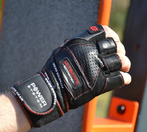 Рукавички для фітнесу Power System PS-2810 Ultimate Motivation XL, чорно-червоні