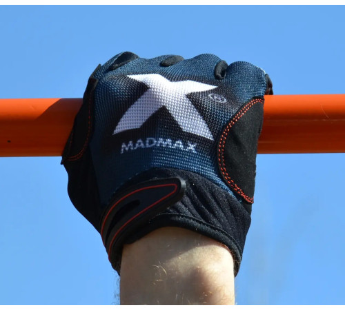 Рукавички для фітнесу MadMax MXG-102 X Gloves розмір XXL, сіро-чорні