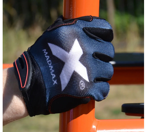 Рукавички для фітнесу MadMax MXG-102 X Gloves розмір XXL, сіро-чорні