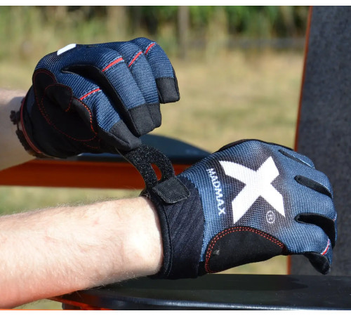 Рукавички для фітнесу MadMax MXG-102 X Gloves розмір XXL, сіро-чорні