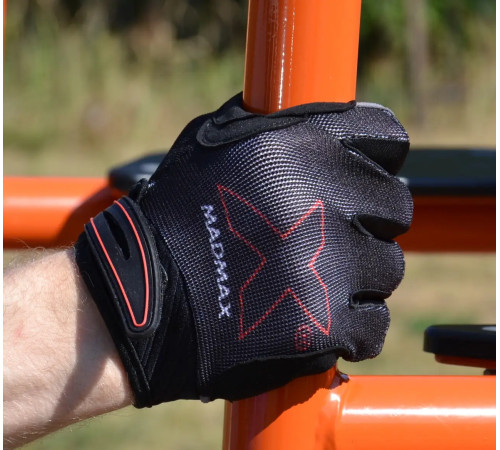 Рукавички для фітнесу MadMax MXG-103 X розмір XXL, сіро-чорні