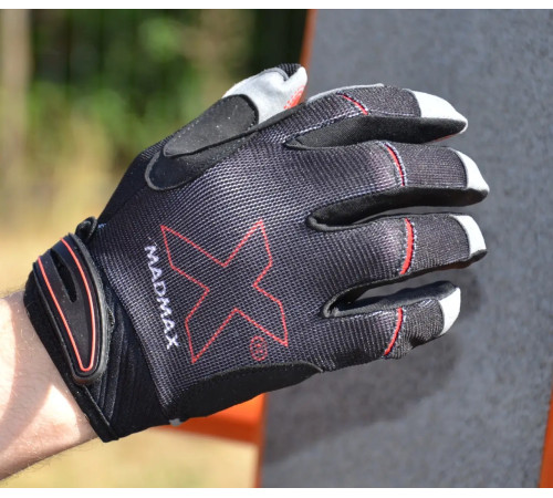 Рукавички для фітнесу MadMax MXG-103 X розмір XXL, сіро-чорні