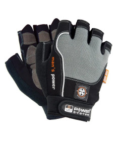 Рукавички для фітнесу чоловічі Power System PS-2580 XS, чорно-сірі