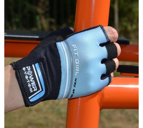 Рукавички для фітнесу жіночі Power System PS-2920 Evo XS, блакитні