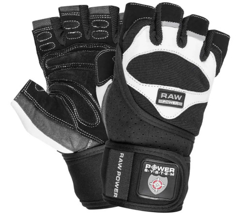 Рукавички для фітнесу Power System PS-2850 Raw Power XL, чорно-білі