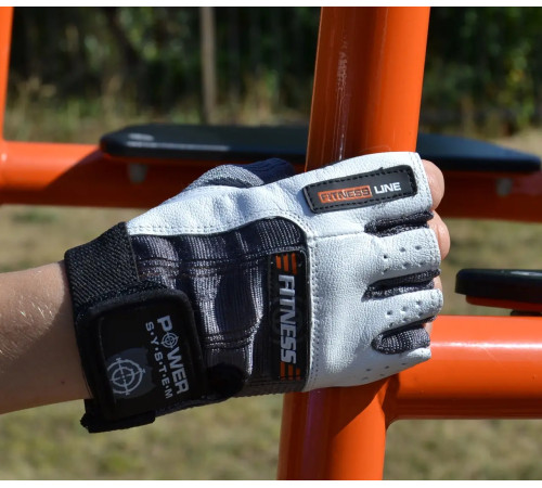 Рукавички для фітнесу Power System PS-2300 Fitness S, сіро-білі