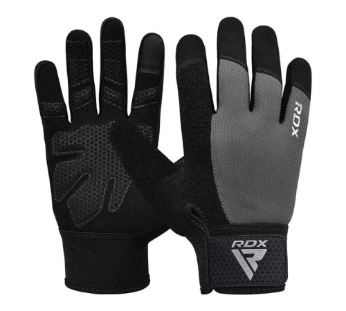 Рукавички для фітнесу RDX W1 Full Finger Plus розмір S, сірі