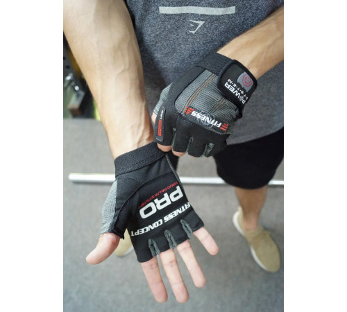 Рукавички для фітнесу Power System PS-2300 Fitness M, чорно-сірі